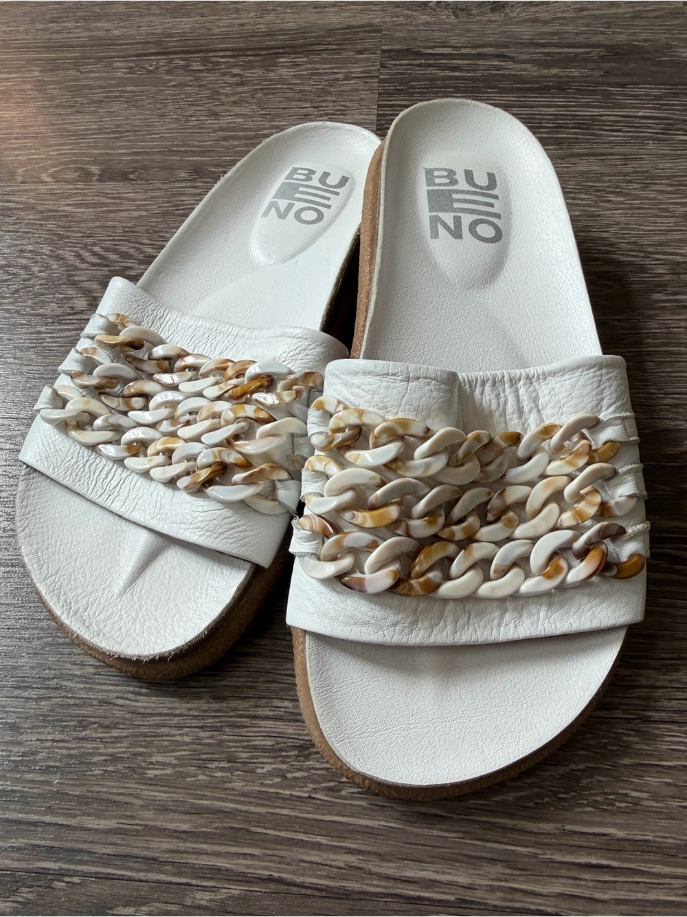 Free People Bueno Footwear Emilia White Chain Slide - Picture 9 of 12